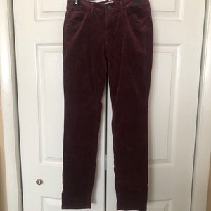 Maroon corduroy Loft pants